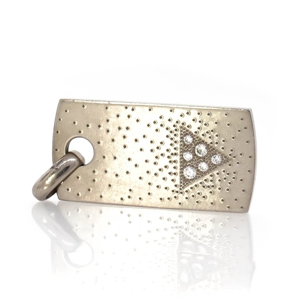 DeBeers Dogtag Diamond Pendant